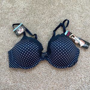 NWT Maidenform T-Shirt Bra, Navy Lace, 36C